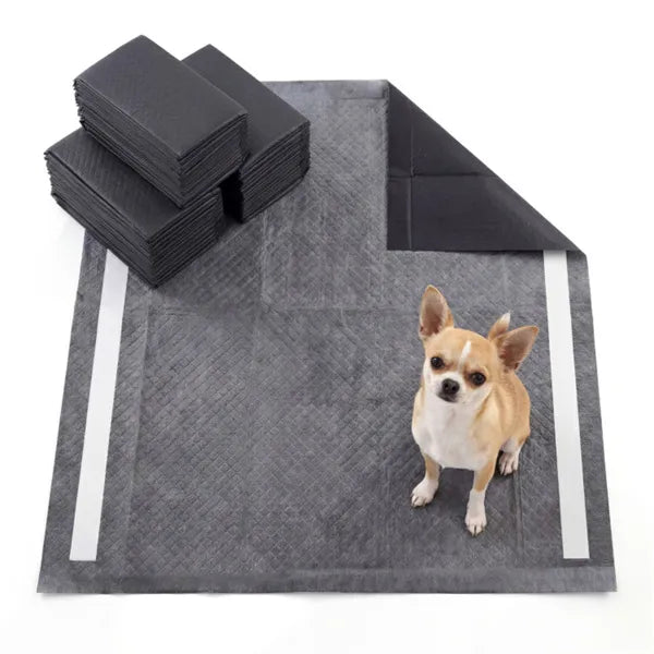 150 Pack Charcoal Dog Pee Pads 24" x24", 6-Layer Ultra Absorbent Pet Training Pads With Odor Control