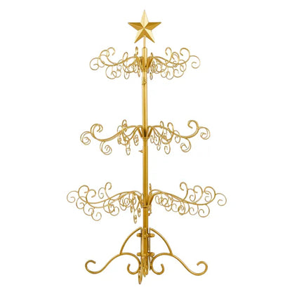 3ft Wrought Iron Christmas Tree, Metal Ornament Display Tree Stand For For Holiday Party Home Decor