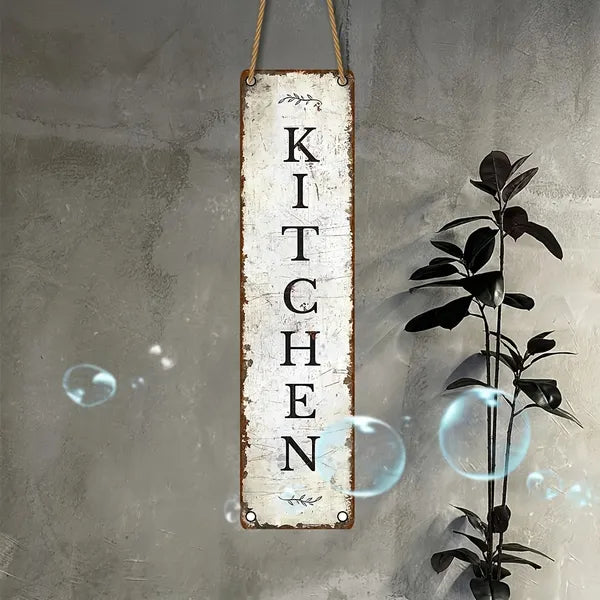 Vintage Wooden Hanging Sign Farmhouse Kitchen Dining Wall Decor Home Wall Art Easy Install Sturdy - view 3