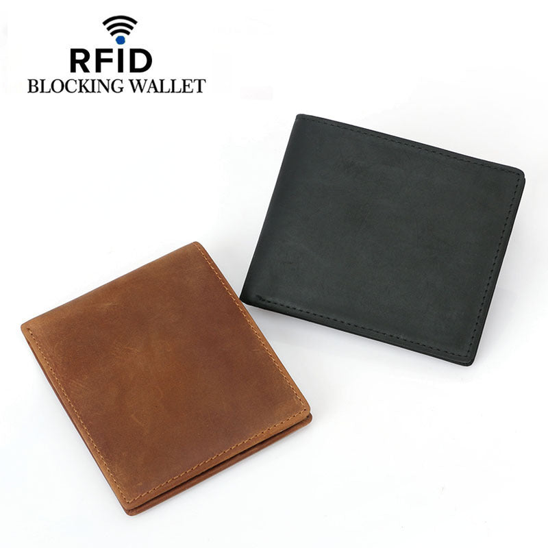 RFID Leather Bifold Retro Men's Wallet - view 4