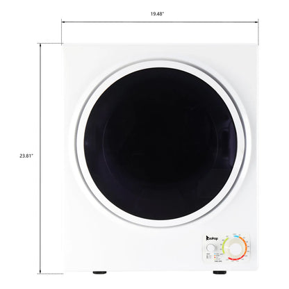 GYM25-78 Compact Portable Household clothes Dryer 1.6cuft with Stainless Steel Drum Black and White 120V MECHANICAL - view 9