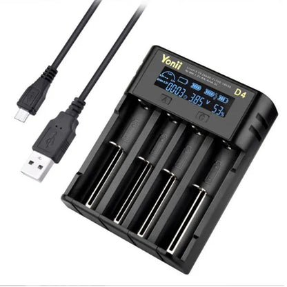 YONII 4-Slot USB LCD Smart Battery Charger For NiMH Li-ion SC/F6 AA AAA Batteries, 2025 - view 5