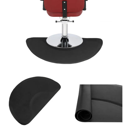 3′x 4.5′x 1/2" Beauty Salon Semicircle Anti-fatigue Salon Mat (Round Outside And Round Inside) Black - view 5