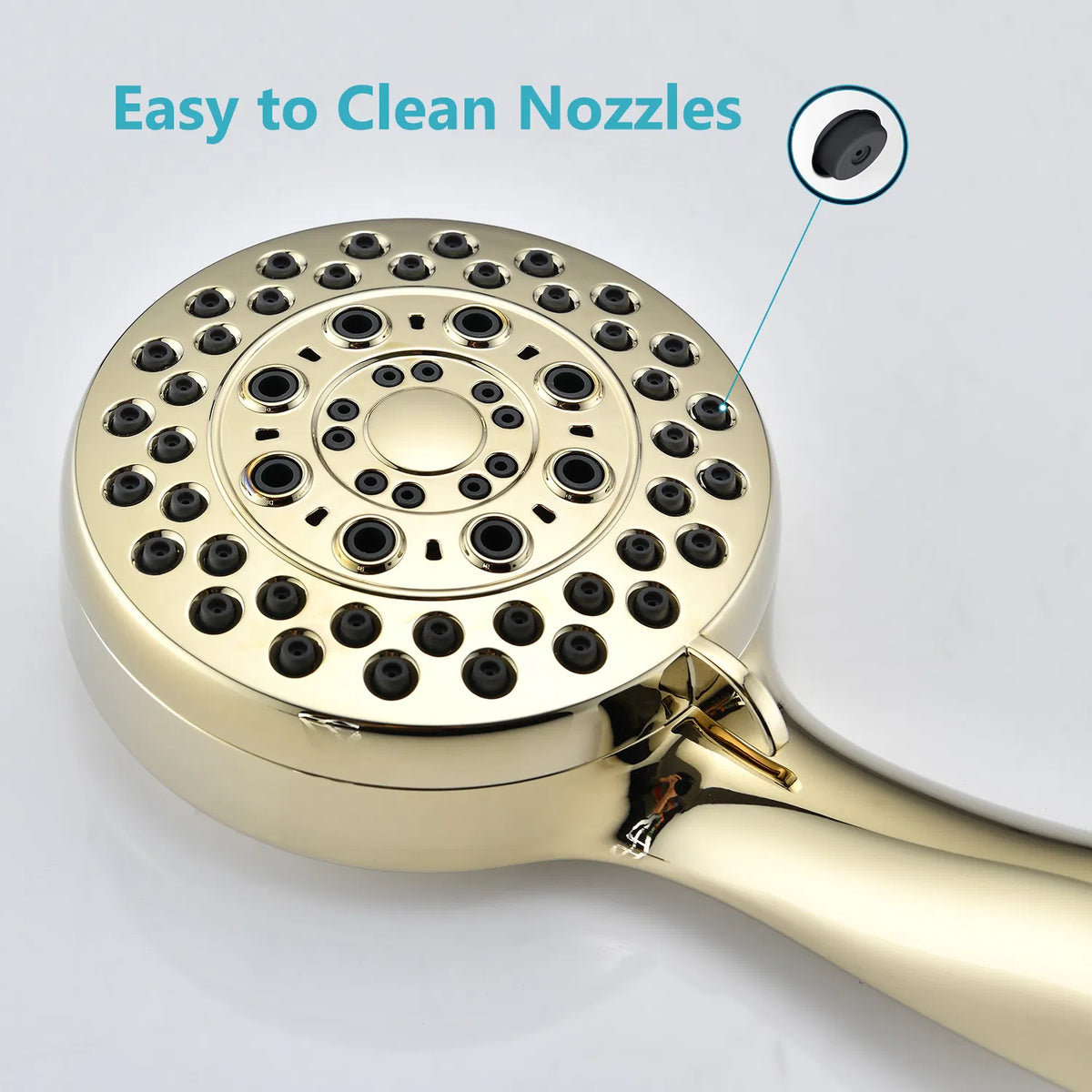 Handheld Shower Head with Hose High Pressure Shower Heads, Gold - view 2