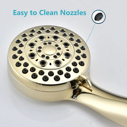 Handheld Shower Head with Hose High Pressure Shower Heads, Gold - view 2