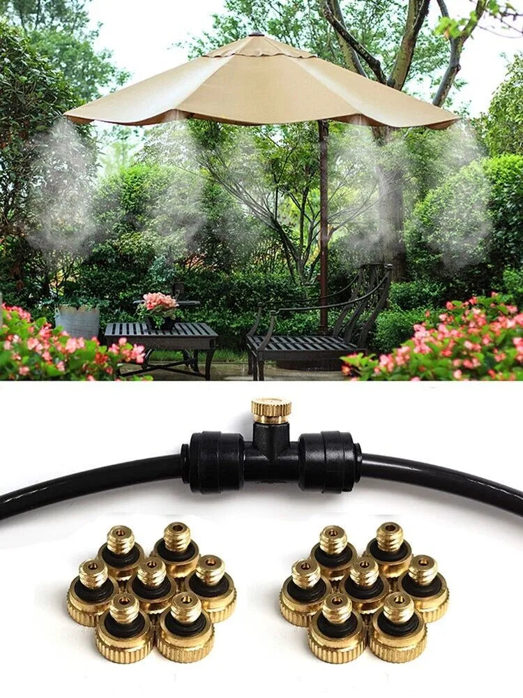 20x Brass Misting Nozzles Mister Sprinkler Outdoor Cooling System Garden Sprayer - view 7