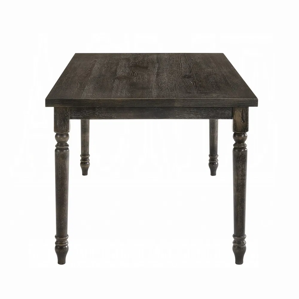 Weathered Grey Dining Table With Rectangular Top - view 5