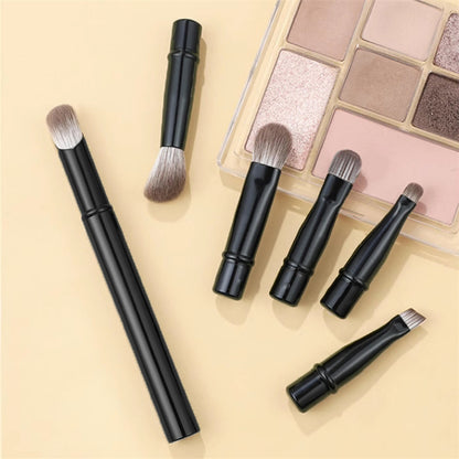 6Pcs Mini Travel Makeup Brushes Set With Box Portable Cosmetic Powder Foundation Blush Blending Concealer Make Up