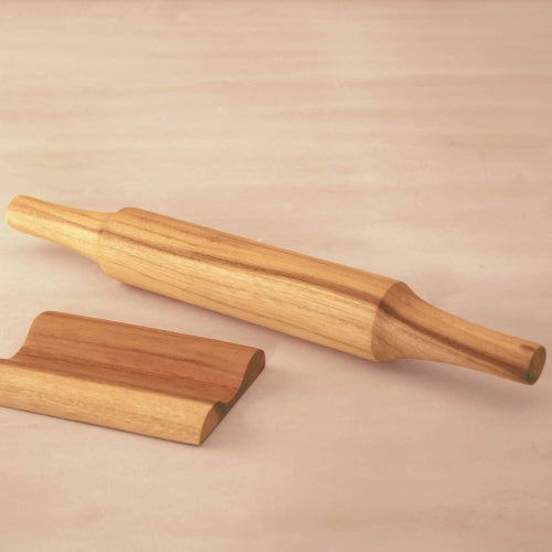 Teak Wood Belan With Stand Set - view 2