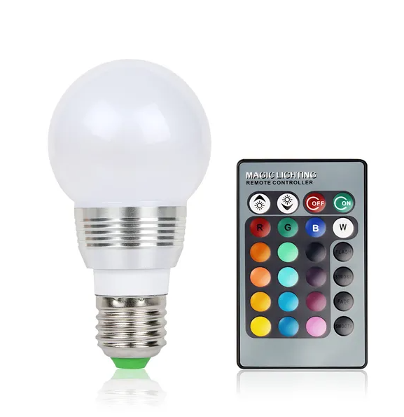 16 Colors Change LED Bulbs E27 3W RGB Dimmable Mood - view 5