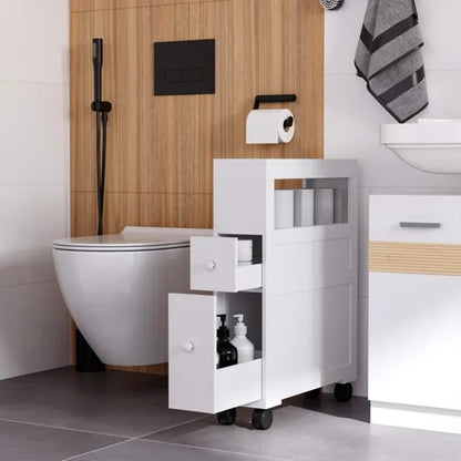 Bathroom Side Storage Cabinet - White - view 9