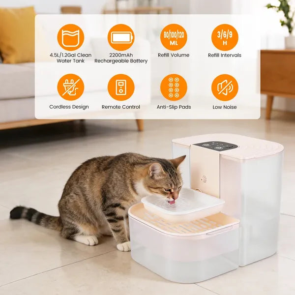 Smart Automatic Pet Water Dispenser, Automatic Pet Water Dispenser With Dual Tank - view 4