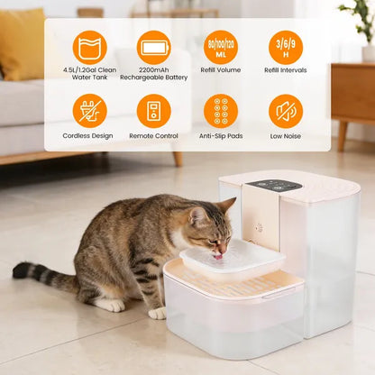 Smart Automatic Pet Water Dispenser, Automatic Pet Water Dispenser With Dual Tank - view 4