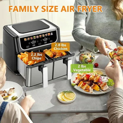 9.5 Quart Large Dual Basket Air Fryer With Double Basket, Independent Temp Control & Sync Mode, 10 Presets - view 4