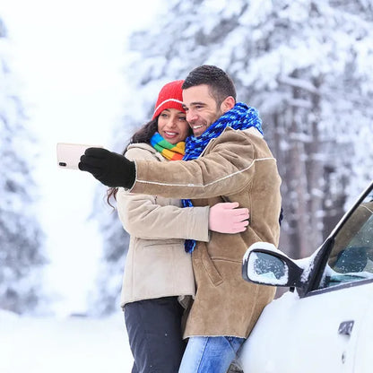 Unisex Winter Knit Gloves Touchscreen Outdoor Windproof Cycling Skiing Warm Gloves - view 3