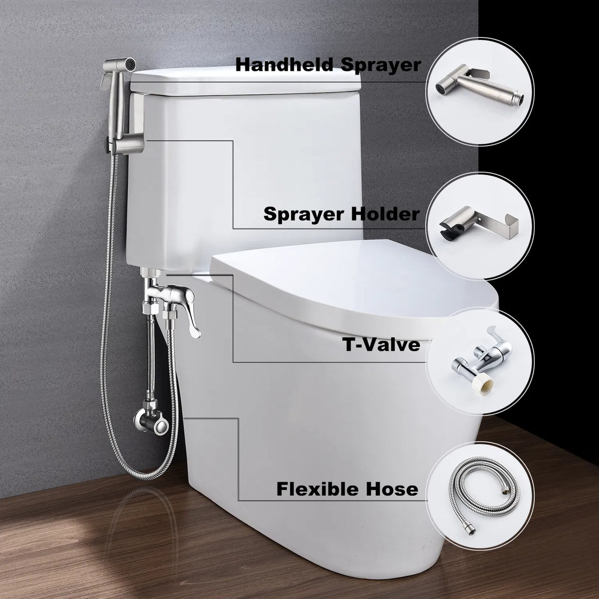 Bidet Sprayer for Toilet, Handheld Cloth Diaper Sprayer - view 6