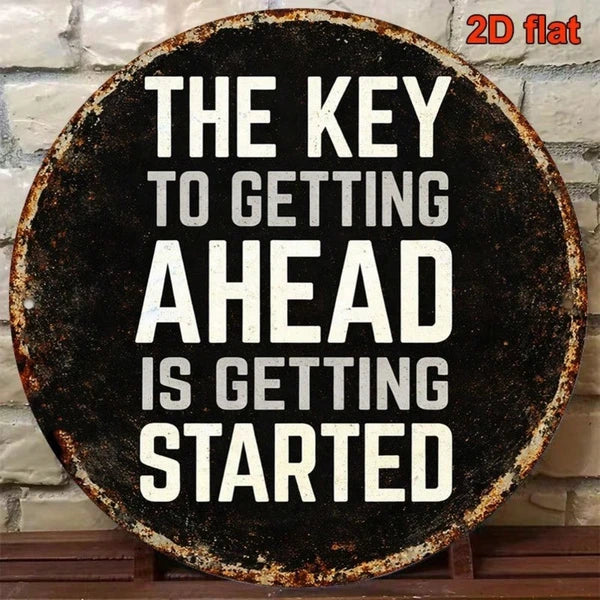 1pc Secrets To Success Vintage Round Plaque, Vintage Round Plaque, Plaque - view 3