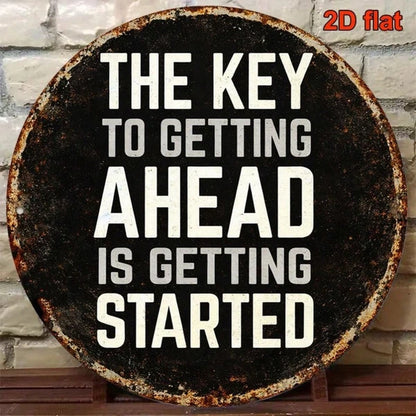 1pc Secrets To Success Vintage Round Plaque, Vintage Round Plaque, Plaque - view 3