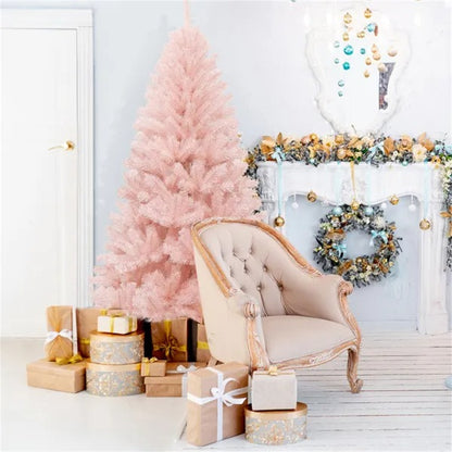 6ft Artificial Christmas Tree Hinged Full Fir Tree With Metal Stand - view 3