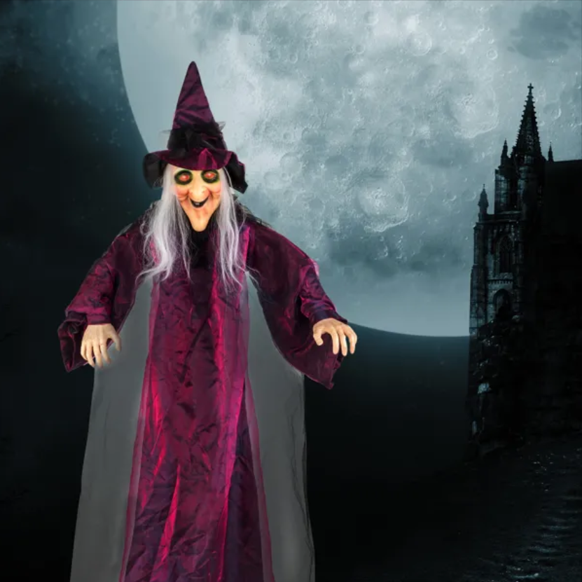 71in Life Size Hanging Witch Talking Halloween Everyday Decoration - view 6