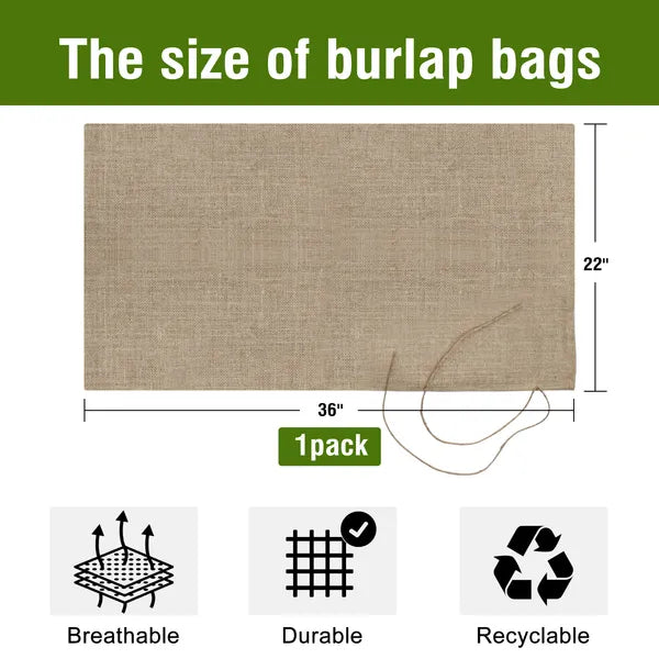 1PC 22inch*36inch Jute Food Storage Bag With String, An Eco-Friendly Food Storage Bag, A Kitchen Essential - view 2