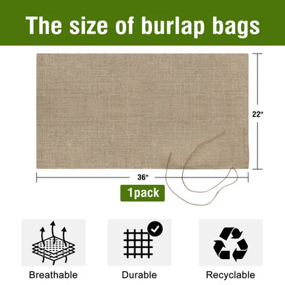 1PC 22inch*36inch Jute Food Storage Bag With String, An Eco-Friendly Food Storage Bag, A Kitchen Essential - view 2