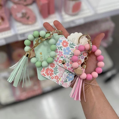 Mother's Day Beaded Wristlet Cardholder - view 2