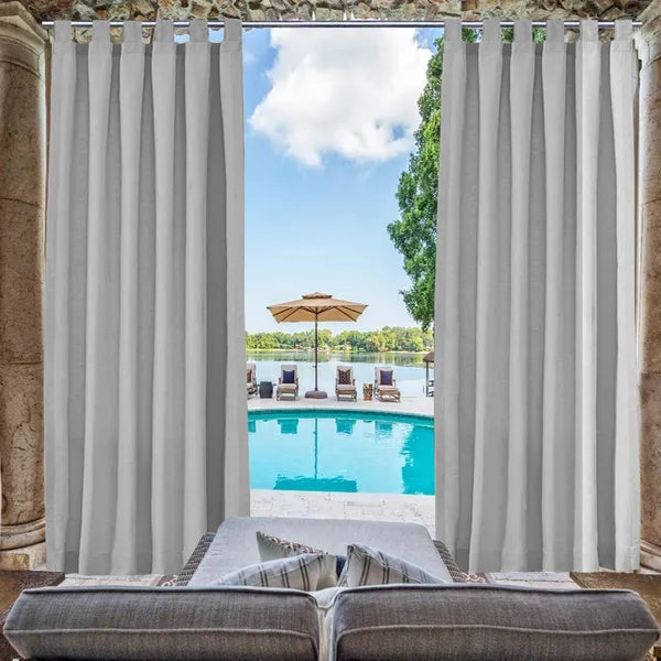 Luxury Outdoor Woolen Curtains With Straps, High-End Blackout Curtains For Living And Bedrooms, Thick And Warm - view 3