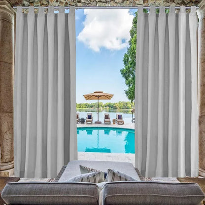 Luxury Outdoor Woolen Curtains With Straps, High-End Blackout Curtains For Living And Bedrooms, Thick And Warm - view 3