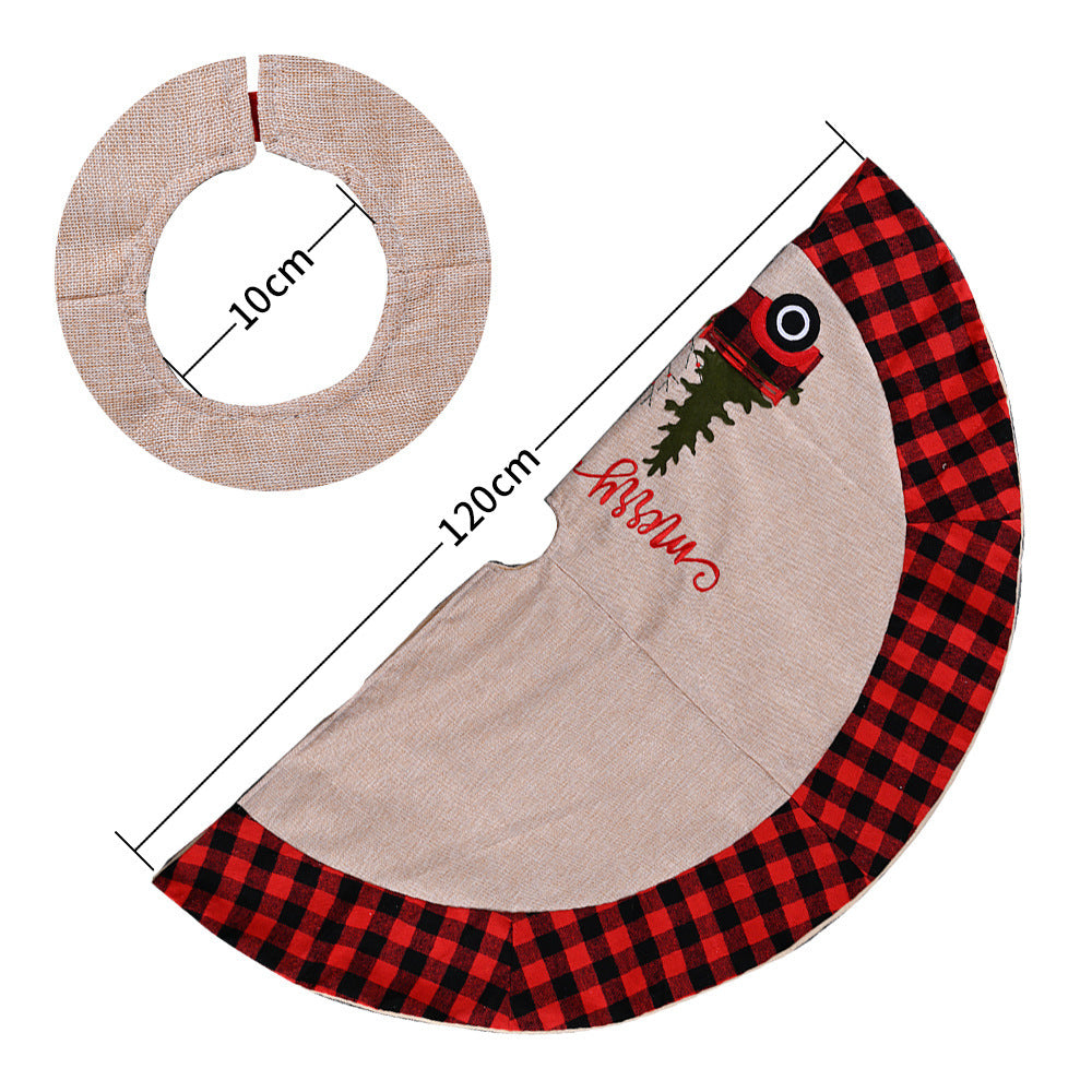 Linen Tree Skirt Car Christmas Tree 120CM Christmas Decoration Tree - view 2