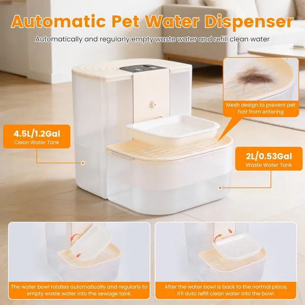 Smart Automatic Pet Water Dispenser, Automatic Pet Water Dispenser With Dual Tank - view 2