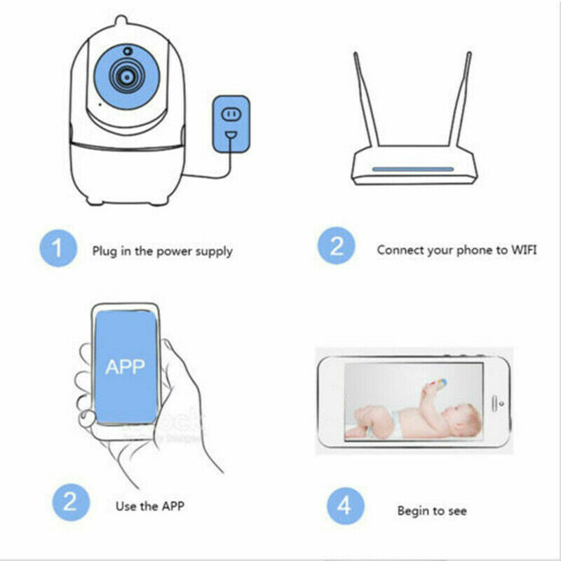 Cámara de seguridad WiFi con visión nocturna