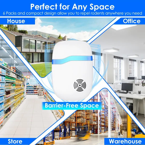 6 Packs Ultrasonic Pest Repellers Electric Plug-In Indoor Pest Control Mouse Repellent Chaser Deterrent Rodent Chaser - view 6