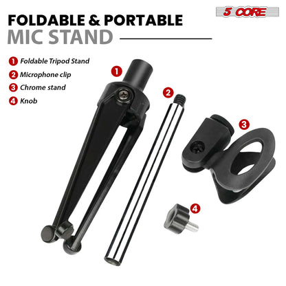 5 Core Desk Mic Stand Adjustable Desktop Microphone Stands Metal Tripod - view 8