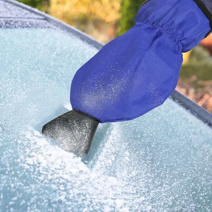 Ice Scraper Glove Car Windshield Snow Scraper Remover Glove Lined Of Fleece Winter Ice Scraper Mitt - view 5