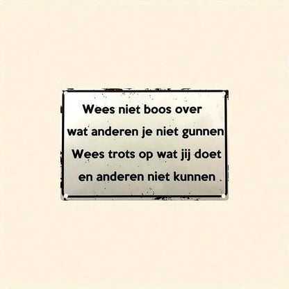 1pc Vintage Dutch Inspirational Quotes Iron Sign, Farmhouse Wall Art For Home Cafe Bedroom - view 6