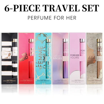 6pcs Women's Eau De Parfum Travel Set - Long-Lasting, Refreshing Fragrance In 6 Unique Scents - Ideal For Daily Use - view 5