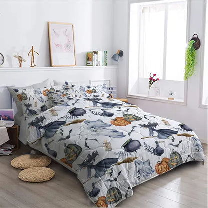 8pcs Halloween Comforter Set, Witch Pattern Bed In A Bag Bedding With Comforter Sheet Sham - 1 Comforter - view 2
