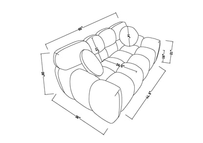 64.96 Length,35.83inch Deepth,human Body Structure For USA People, Marshmallow Sofa,boucle Sofa,2 Seater - view 4