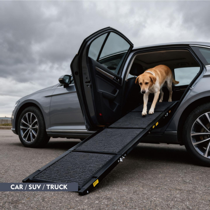 Dog Ramp For Car 71inch Long & 19.3inch Wide Portable Dog Ramps For Large Dogs With Non-Slip Rug Surface Dog Car Ramp - view 2