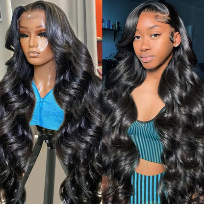 13x4 Lace Front Human Hair Wigs Natural Color Body Wave Density - view 5