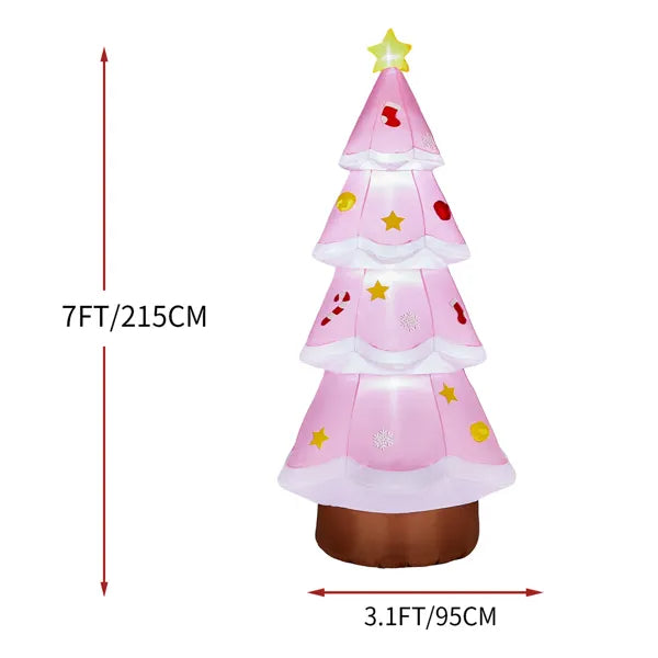 7.2FT Lighted Christmas Inflatable Decoration, Inflatable Christmas Tree - view 7