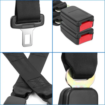 2Pcs Car Seat Belt Extender 14.37in Buckle Tongue Webbing Extension Safety Belt - view 4