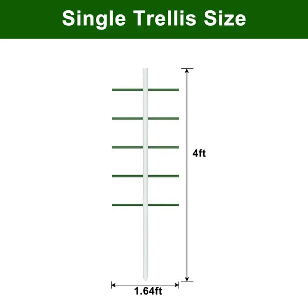 4ft*1.64ft 2PC White Round Tube Climbing Trellis, Stylish, Simple, Durable - view 5