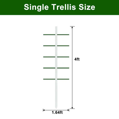 4ft*1.64ft 2PC White Round Tube Climbing Trellis, Stylish, Simple, Durable - view 5