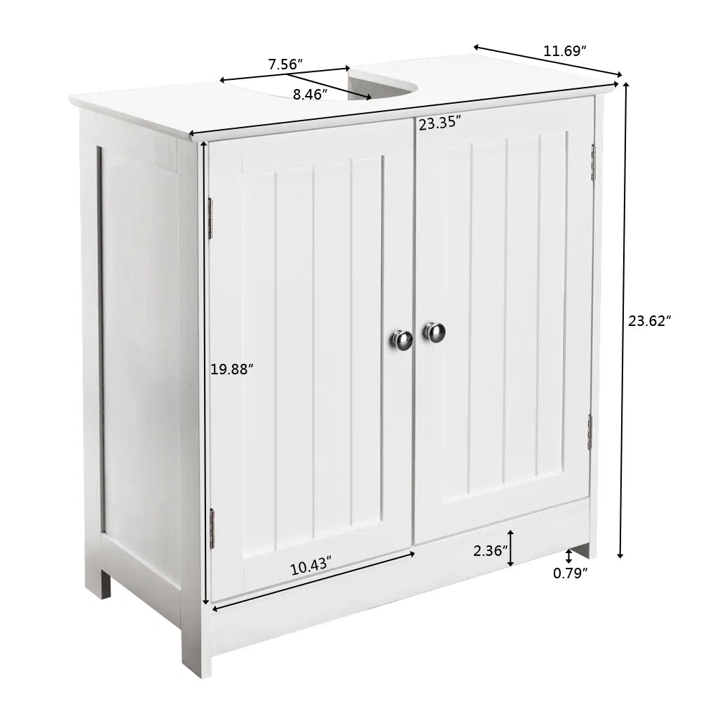 Storage Furniture Bathroom Sink Cabinet White - view 5