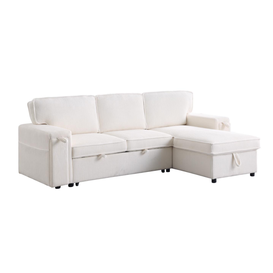 Upholstery Sleeper Sectional Sofa With Storage Space - view 8