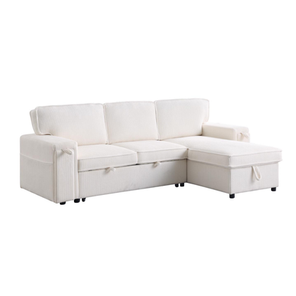 Upholstery Sleeper Sectional Sofa With Storage Space - view 8