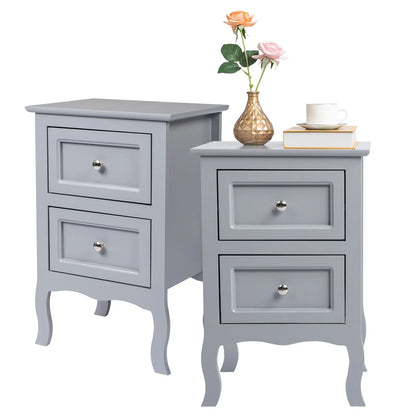 2pcs Country Style Two-Tier Night Tables Large Size Grace - view 6