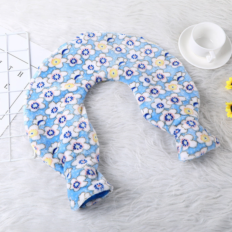 LU-shaped Wide Mouth Knob Hot Water Bottle Mini Transparent PVC Hot Water Bottle - view 6
